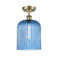 Edison Semi-Flush Mount Brushed Satin Nickel