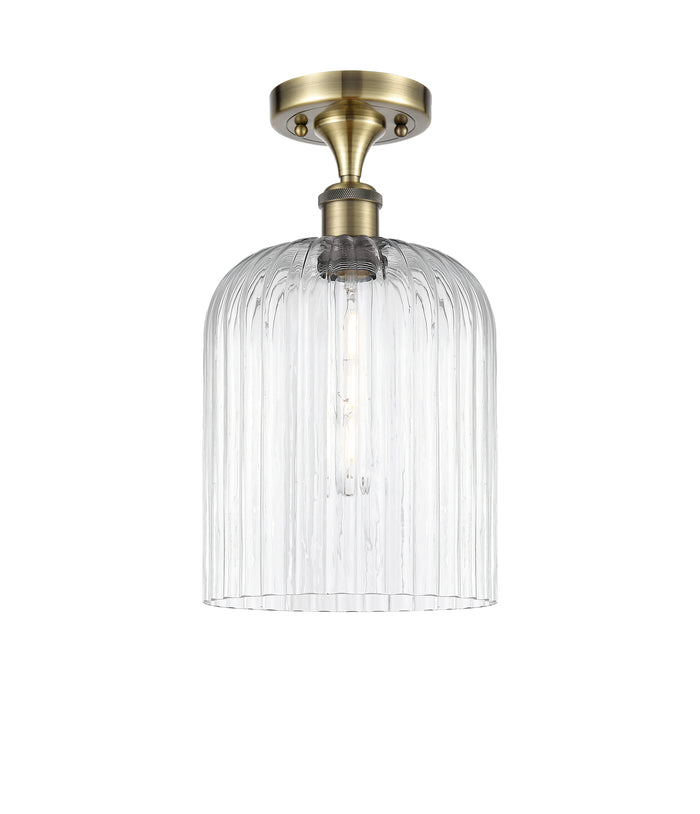 Edison Semi-Flush Mount Brushed Satin Nickel