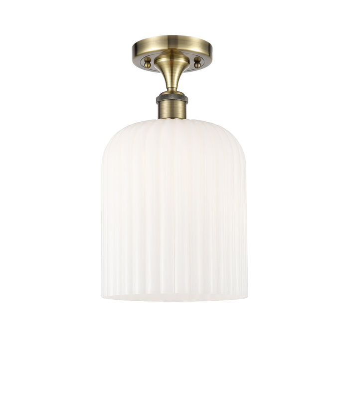 Edison Semi-Flush Mount Brushed Satin Nickel