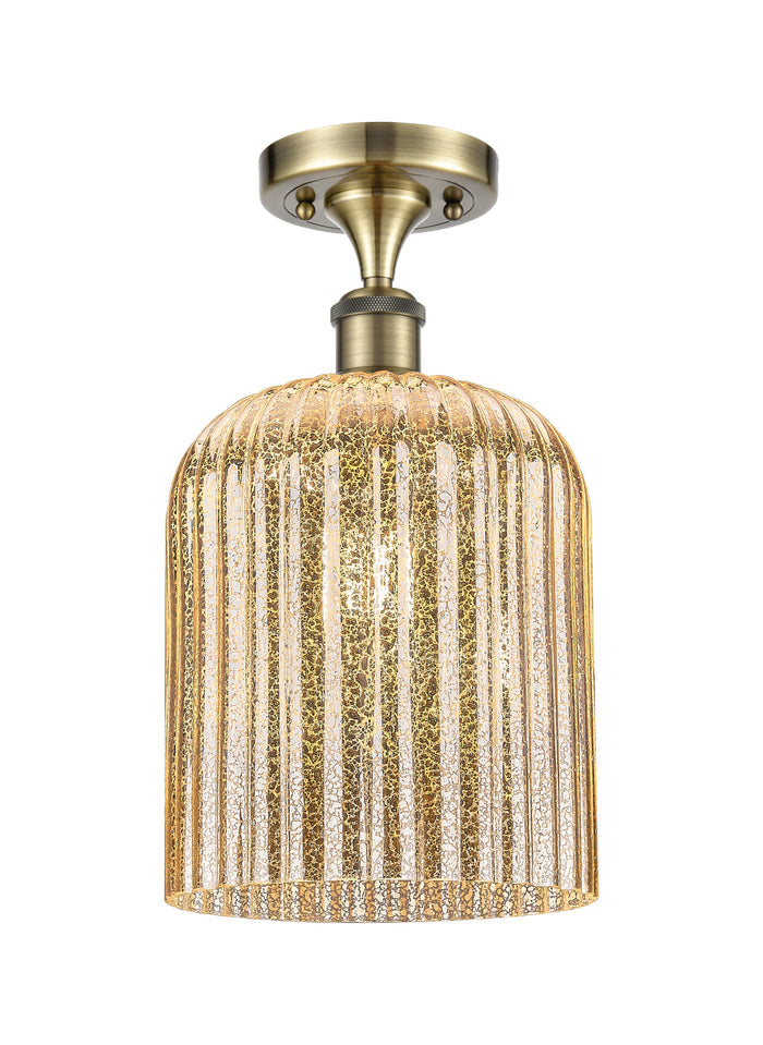 Edison Semi-Flush Mount Brushed Satin Nickel