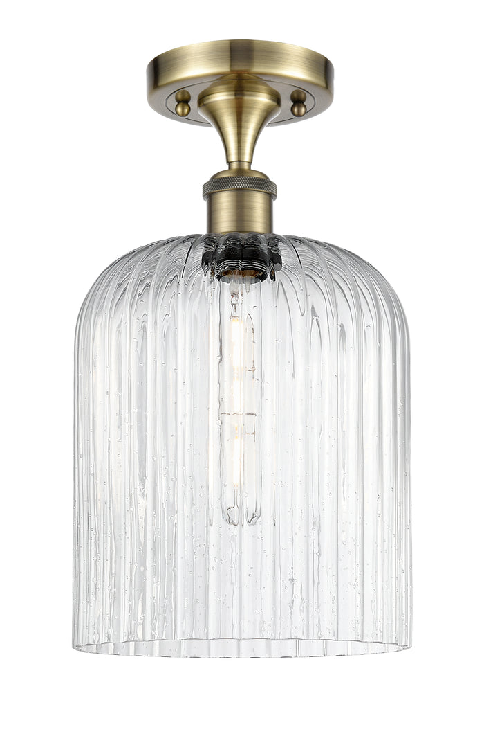 Edison Semi-Flush Mount Brushed Satin Nickel