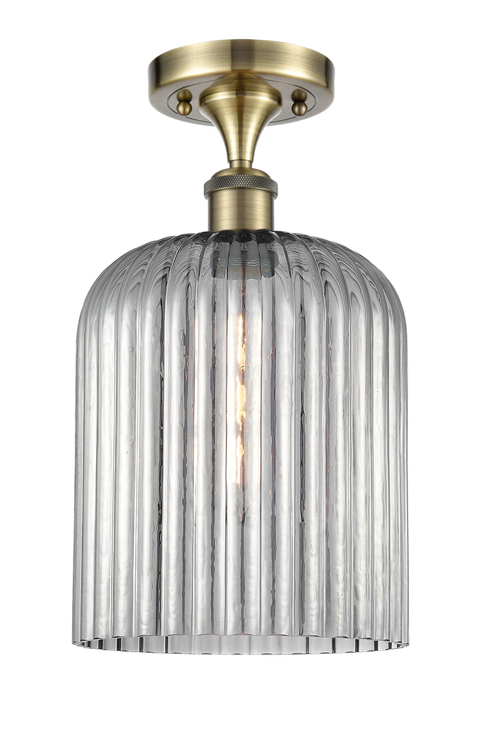 Edison Semi-Flush Mount Brushed Satin Nickel