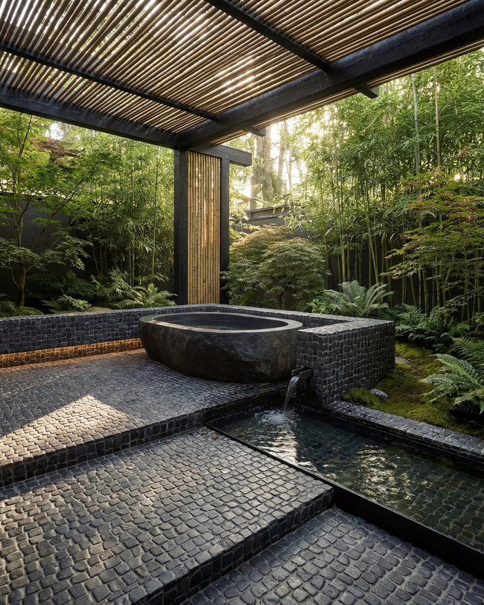 Enso Cobble Mosaic Strip Charcoal