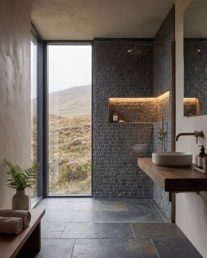 Enso Cobble Mosaic Strip Charcoal