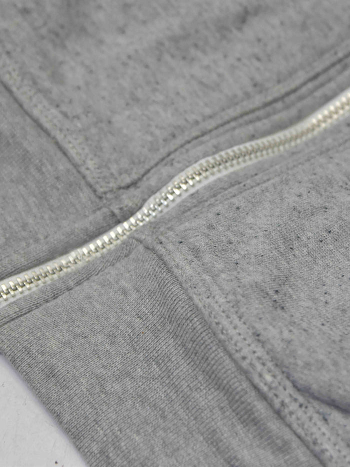 Adidas Faux Fur Zipper Hoodie For Men-Grey Melange-NA13961