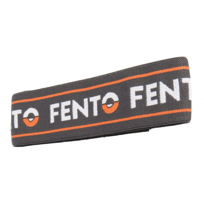 Fento Original Straps: black knee strap with orange line and FENTO lettering