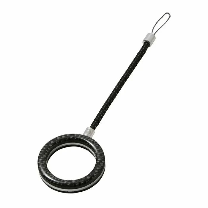 Finger ring strap phone grip in aluminum and carbon fiber — DEFF
