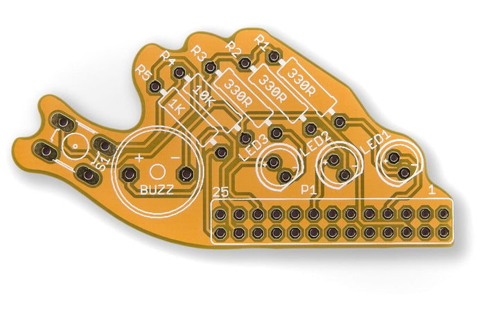Fish Dish - GPIO LED Buzzer Board [Discontinued] by ModMyPi - The Pi Hut