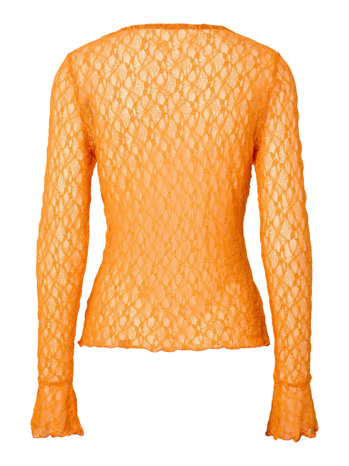 Flaisa neck top russet orange