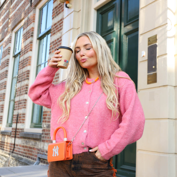 Fleur vest patch roze