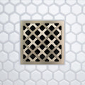 FloFX Chainlink Drain Grate in Brushed Nickel finish for compatible FloFX shower drain