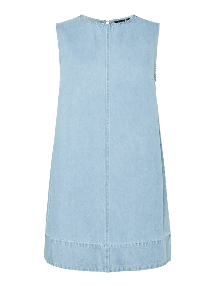 Flora mini dress light blue denim