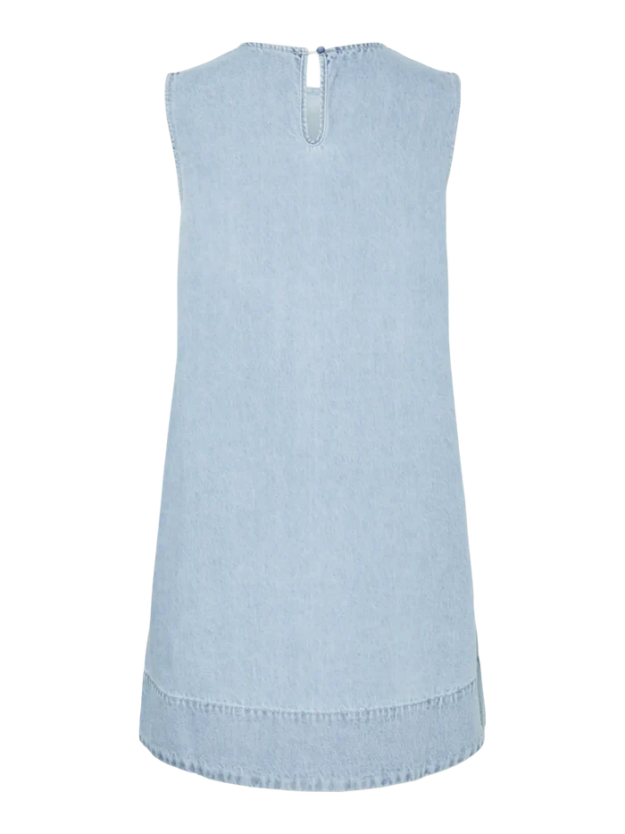 Flora mini dress light blue denim