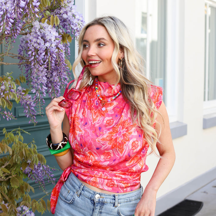 Florie top fuchsia
