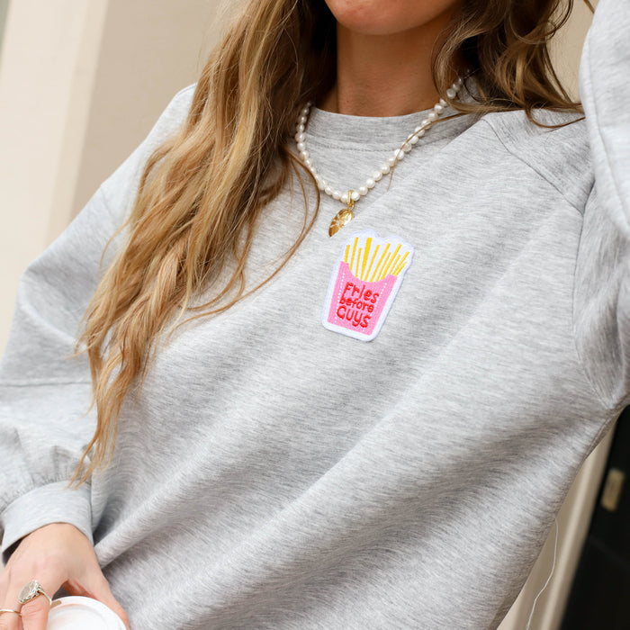 French fries sweater grijs