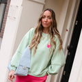 French fries sweater lichtgroen