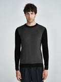 Full Fashion Crew Neck Wool Sweater For Men-Black With Allover Dots-SP1110/RT2251
