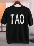 Full Fashion Short Sleeve Crew Neck Sweater For Men-Black-RT2232