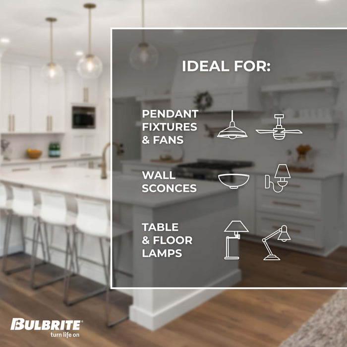 G25 4.5W Dimmable Half Gold Filament LED Light Bulb with E26 Base, 2700K, 350 Lumens, 4-Pack