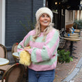 Gigi streep trui groen roze