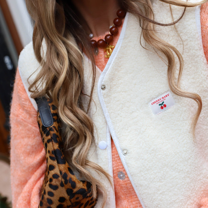Gilet cherry baby ecru