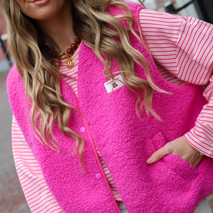 Gilet cherry baby fuchsia