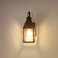 Glencrest 14-inch 1-light Textured Black Exterior Wall Sconce with Clear Water Glass