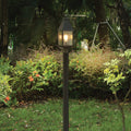 Glencrest 20-inch 1-light Textured Black Exterior Post Light with Clear Water Glass
