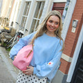 Good vibes trui blauw
