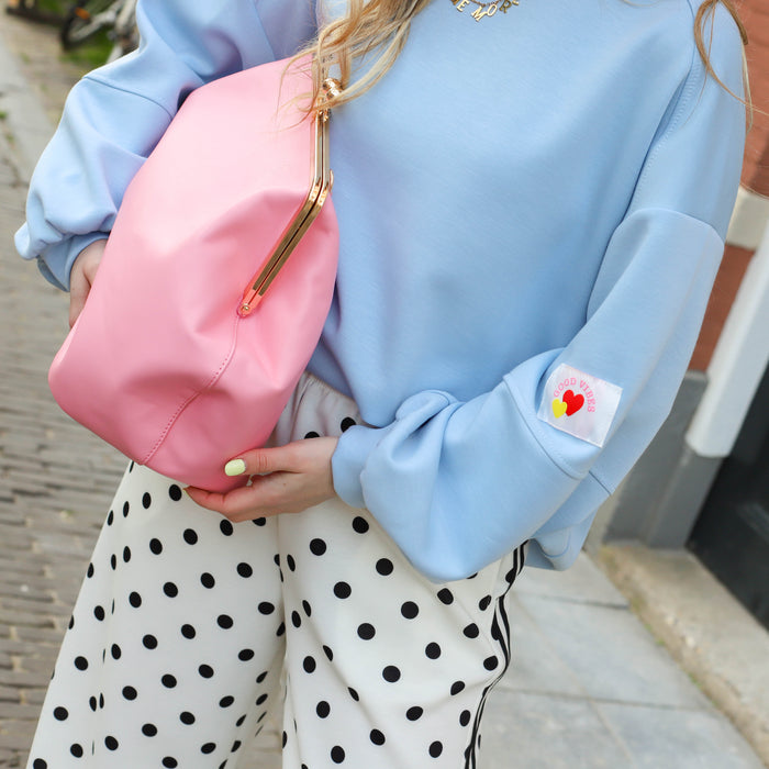 Good vibes trui blauw