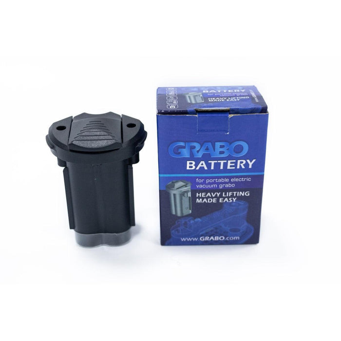Grabo battery unit with blue retail box shown next to it
