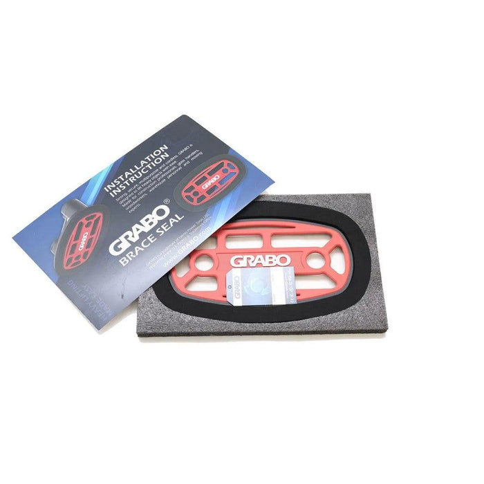 Brace Seal on foam base with instruction card, red-and-black low-profile pad