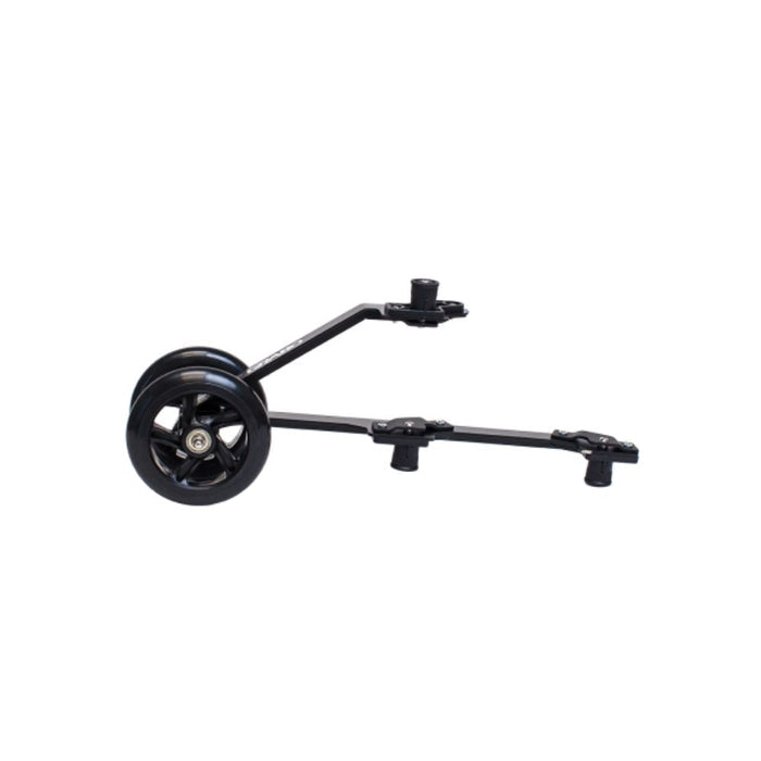 GRABO Roller compact floor scrubber with extended handle and two black wheels