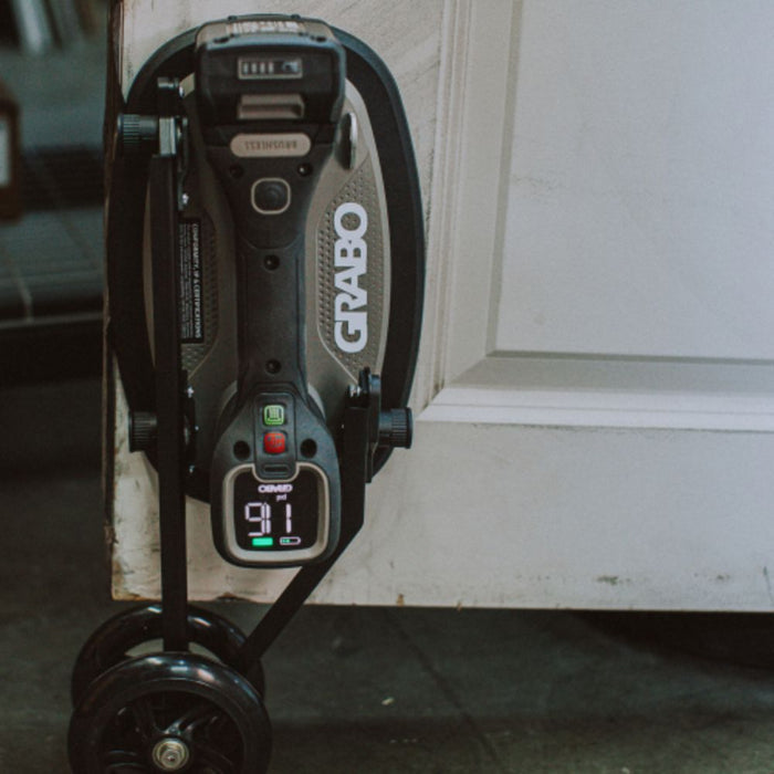 GRABO Roller base unit with handle, control panel, and two-wheel stance