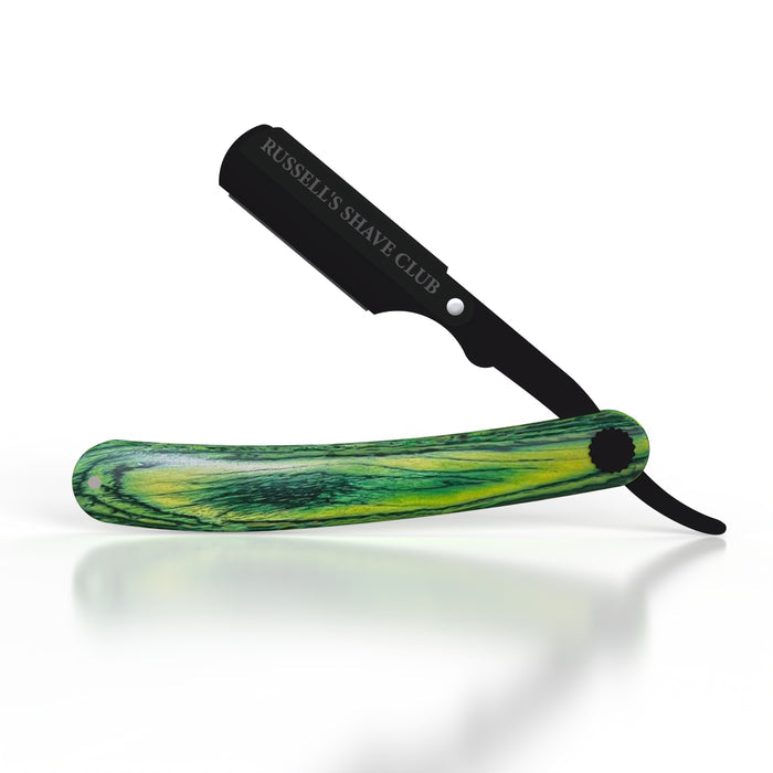 Green Wooden Cut-Throat Razor