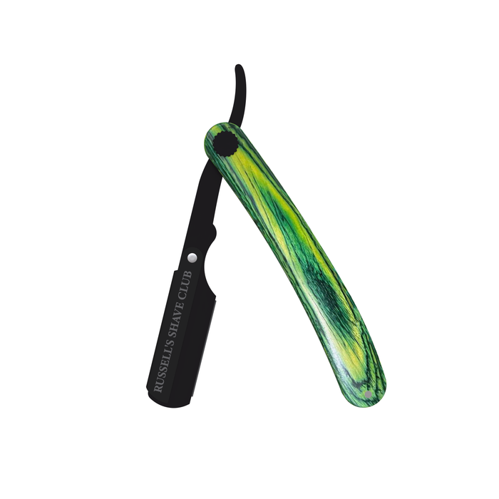 Green Wooden Cut-Throat Razor