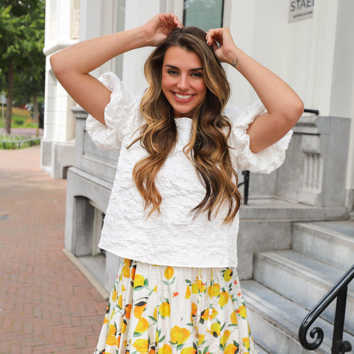 Gretchen neck top cloud