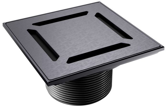 Brushed Point Drain top with long slots, square frame