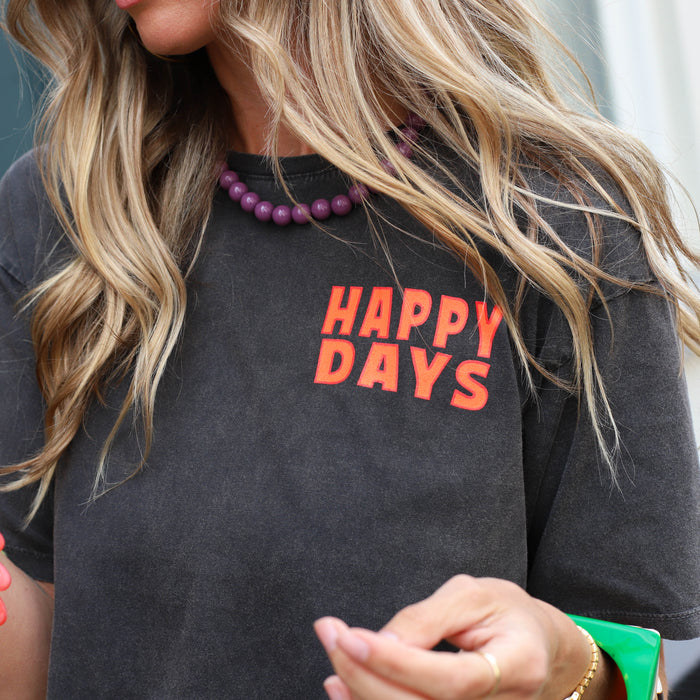 Happy Days tee donkergrijs