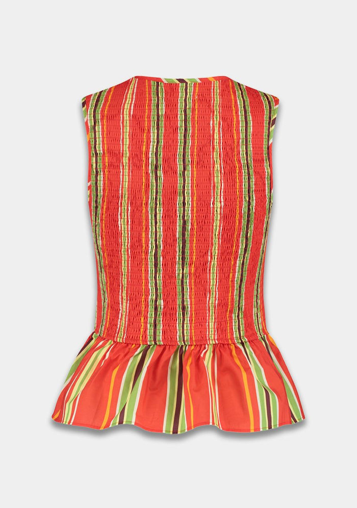 Harper & Yve Cindy top multi stripe red