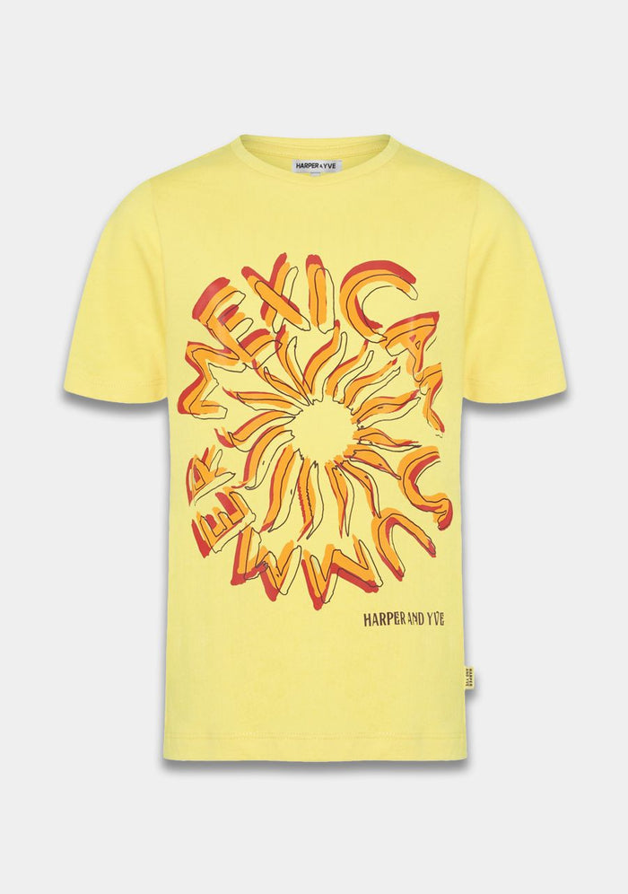 Harper & Yve Mexican sun tee treasure glow geel