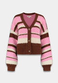 Harper & Yve Noor cardigan multi stripe pink