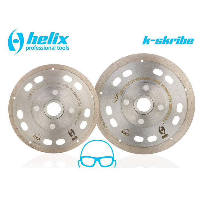 Helix K-Skribe diamond blade set: two thin round cutting discs with center holes