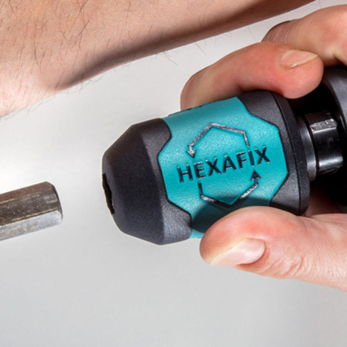 HEXAFIX PRO Quick Coupling Adapter, turquoise/black handle with metal connection