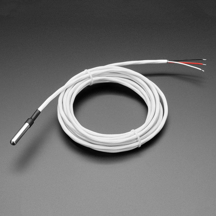 High Temp Waterproof DS18B20 Digital Temperature Sensor - 3m long by The Pi Hut - The Pi Hut