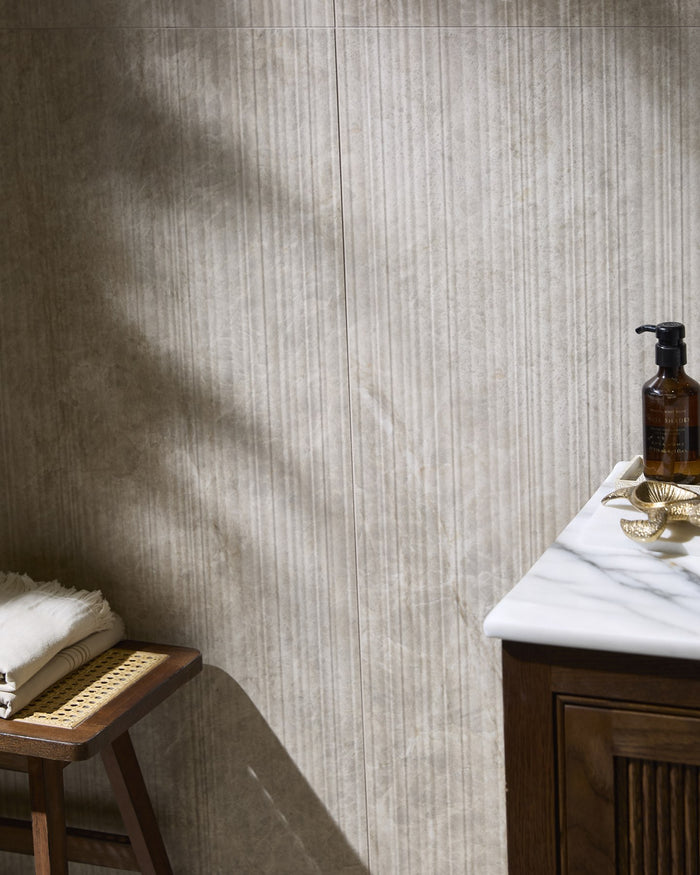Hoxton Porcelain Amber Linear Décor Matt