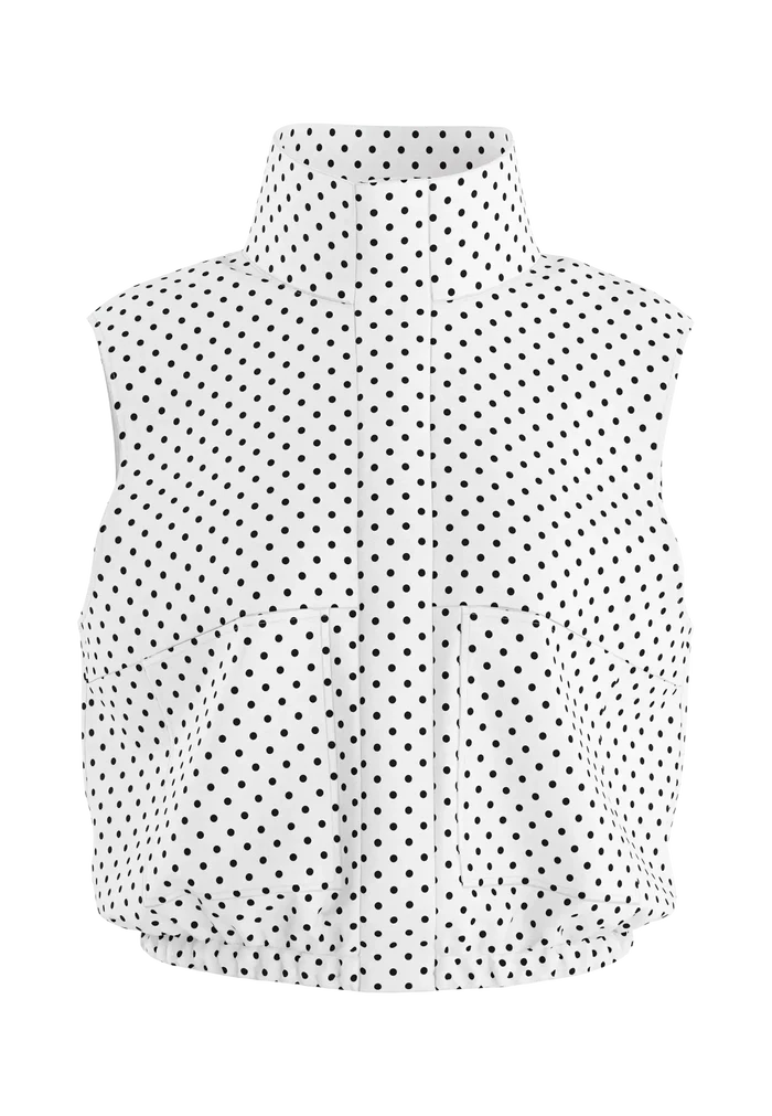 Hypedrop gilet jacket dots cloud dancer