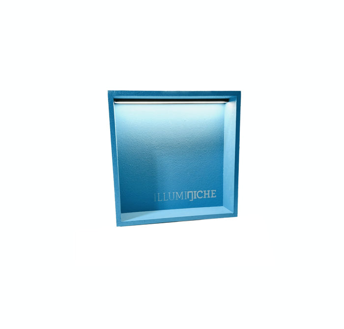 Illuminiche LED light channel frame in a square recess, black trim