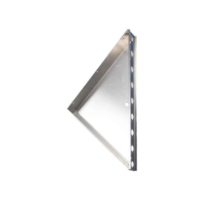 Floating shower bench mounting bracket with metal frame and fixing holes