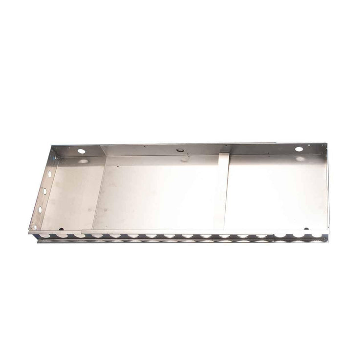 Under-mount tray with side panels and multiple circular attachment holes